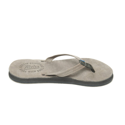 Tan flip-flops with thong strap and textured sole; Austin Originals logo on footbed.
