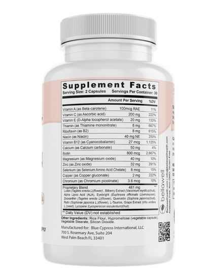 Vision Care -  A Blend of Ingredients for Ocular Support by Bellawell