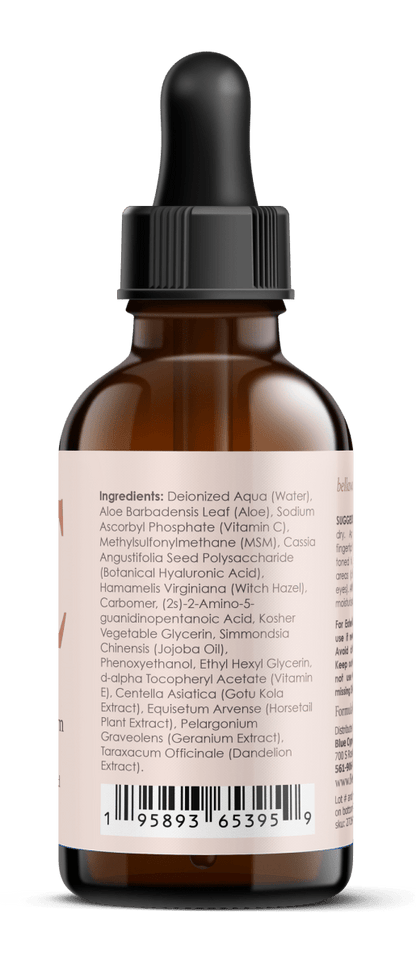 Vitamin C Serum for Face With Hyaluronic Acid, Vitamin E, Aloe Vera, and Jojoba oil 2 fl oz by Bellawell