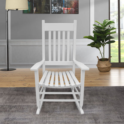 wooden porch rocker chair WHITE - Renee Lane Company