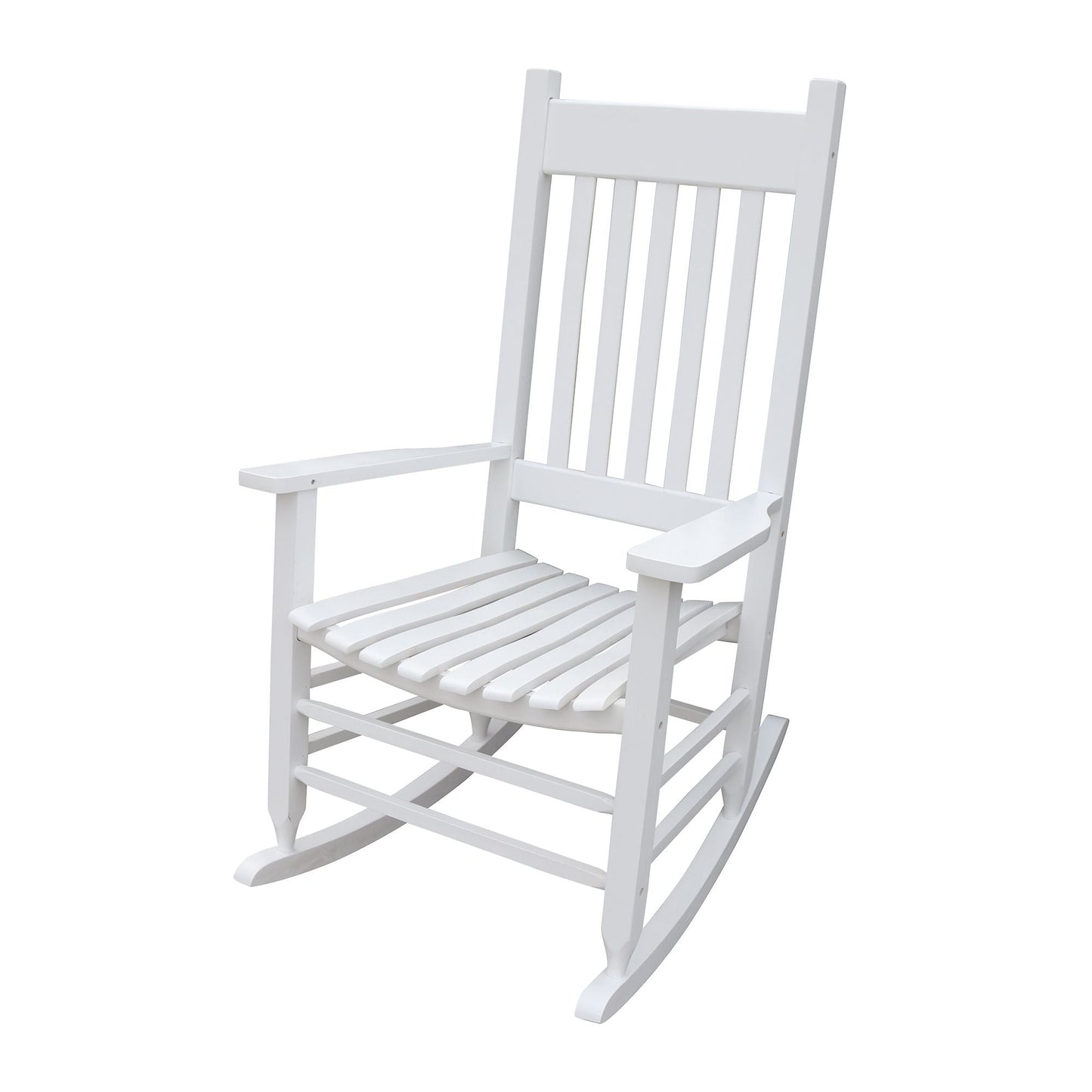 wooden porch rocker chair WHITE - Renee Lane Company