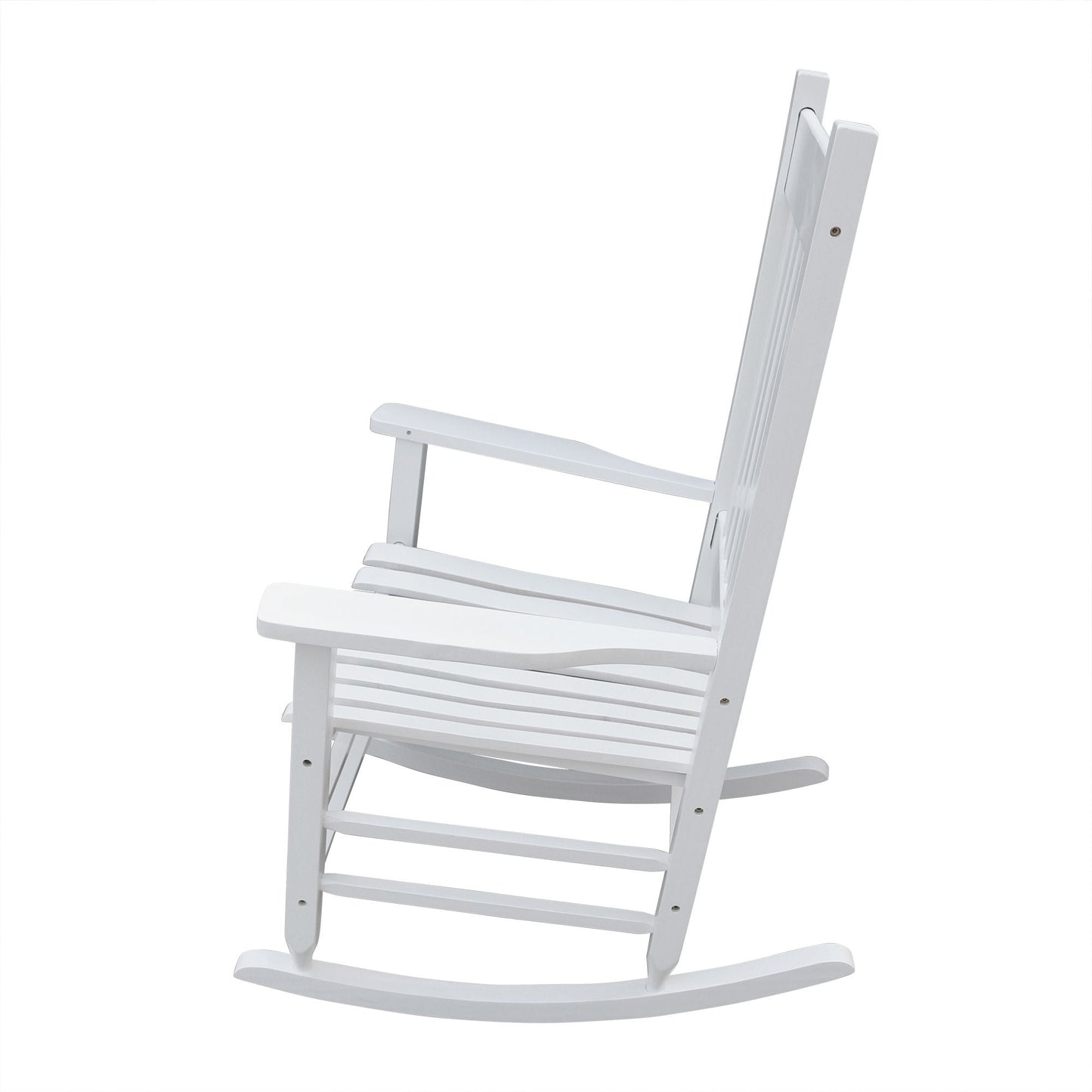 wooden porch rocker chair WHITE - Renee Lane Company