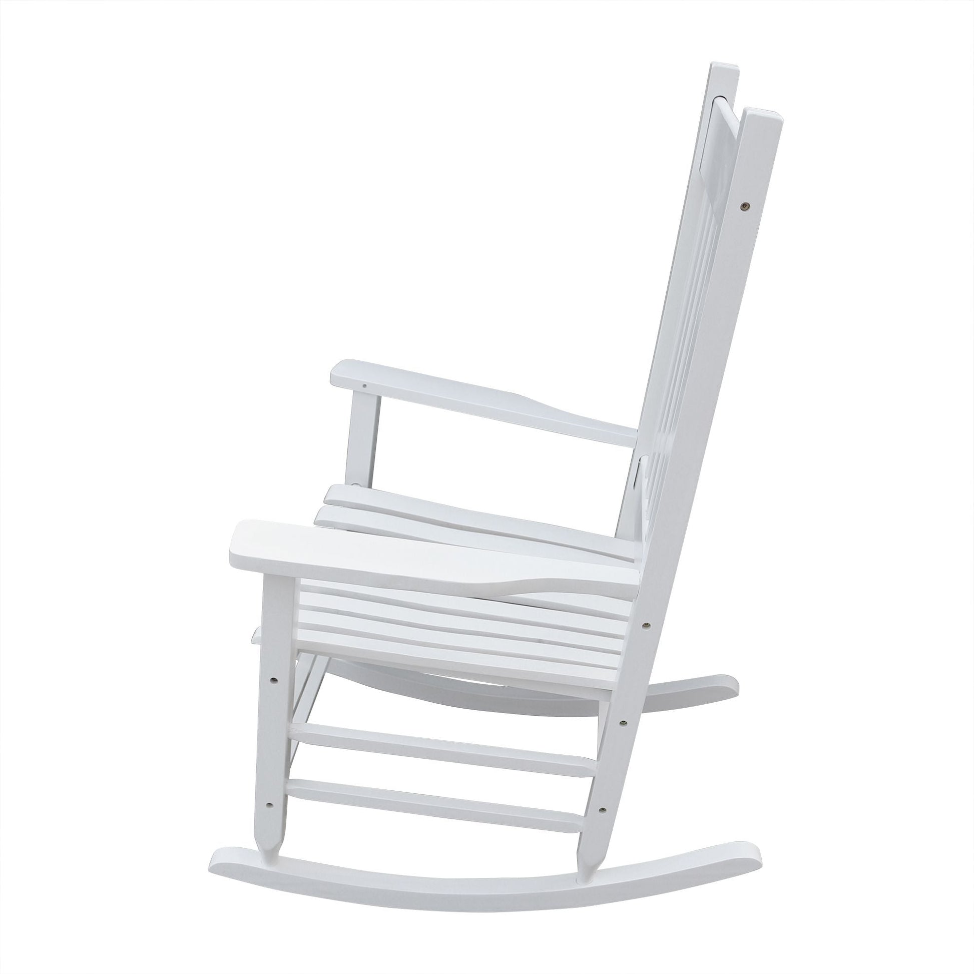 wooden porch rocker chair WHITE - Renee Lane Company