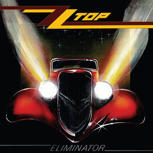 Album cover art with ZZ Top logo, red car grille, and yellow energy rays